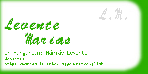 levente marias business card