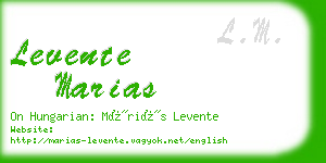 levente marias business card